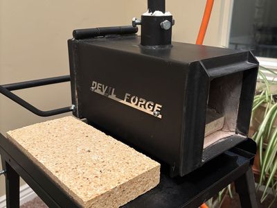 Devil Forge With Forge Stand, Fire Bricks, Tongs