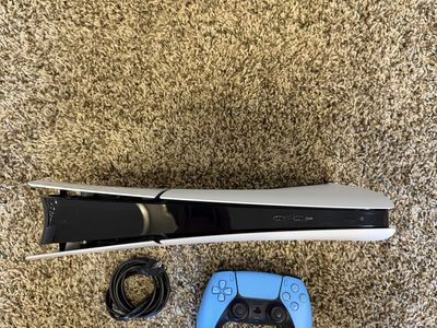 Sony PlayStation 5 PS5 Console w/ Light Blue DualSense Controller & Power Cable