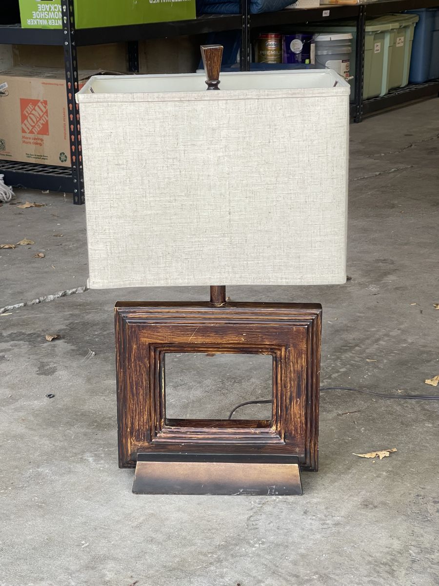 Ethan Allen Bronze Open-Frame Table Lamp