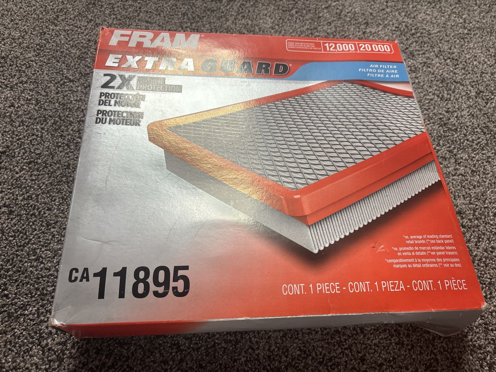 FRAM Extra Guard CA11895 Air Filter for Car/Truck, New