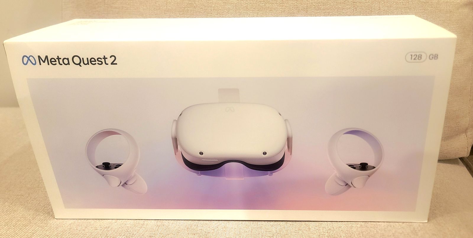 Meta Quest 2 Standalone VR Headset 128GB White W Controllers & Galaxy Skins