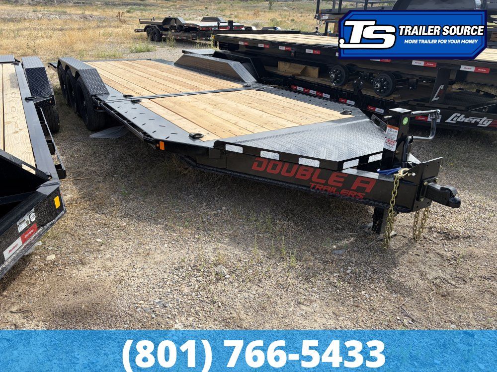 8.5x24 Double A Pro Series CT Tilt Trailer - 23K GVWR - I-Beam Frame, Torsion Axles, Wide Body w/ Drive Over Fenders