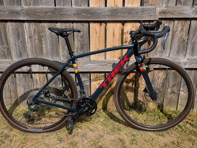 Trek Checkpoint Gravel Bike - Dark Blue with Red Branding