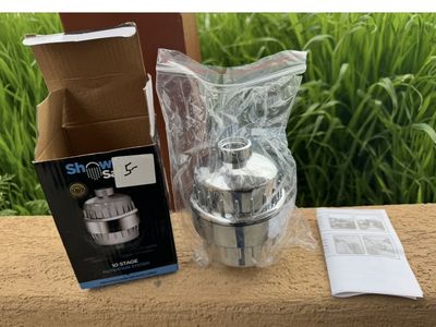 Shower Safe 10 Stage Filtration System Shower Head Filter - New, Improves Water Quality