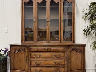72” French Provincial Buffet & Display Cabinet – White Fine Furniture