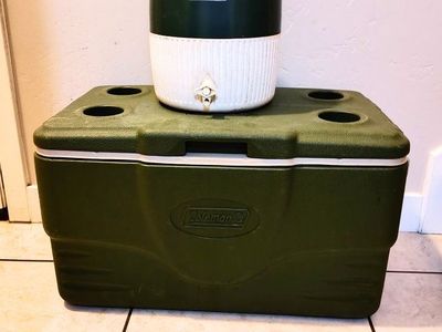 Coleman Cooler and Water Jug