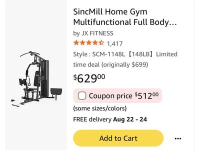 SincMill Home Gym Multifunctional Full Body 148LB SCM-1148L