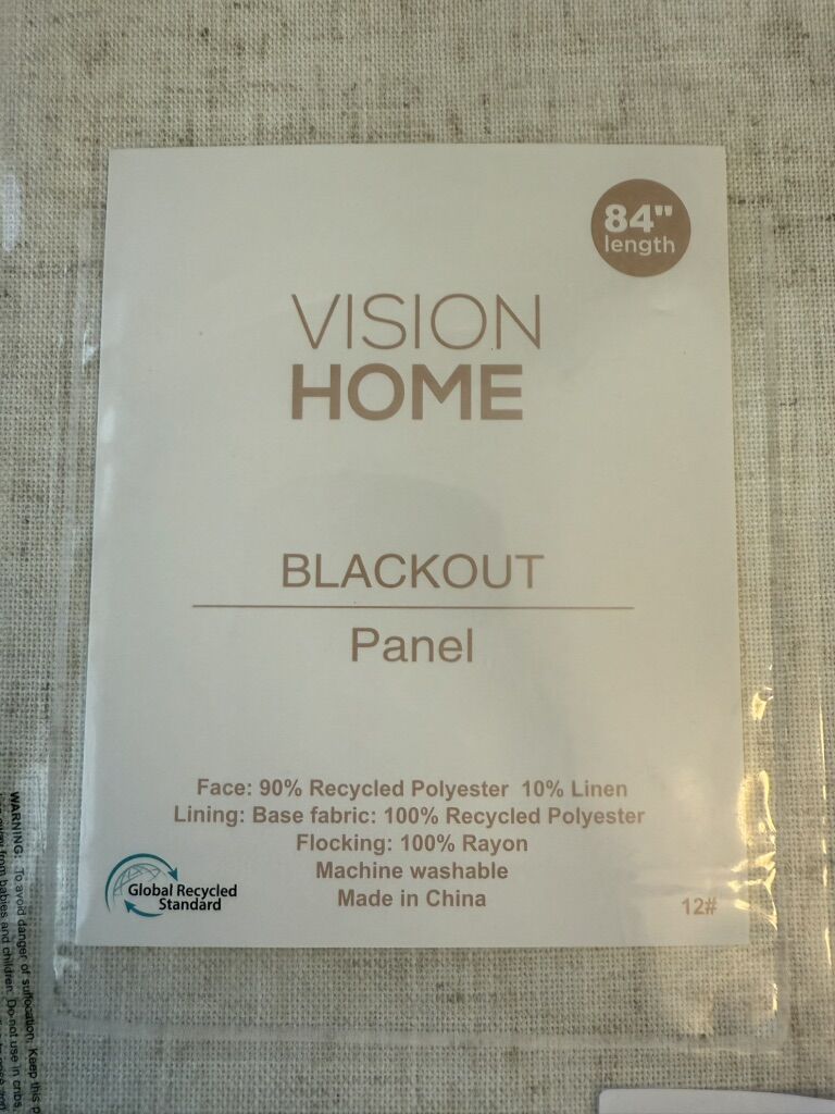 Tan Blackout Shades Blinds Set New 84 Inch