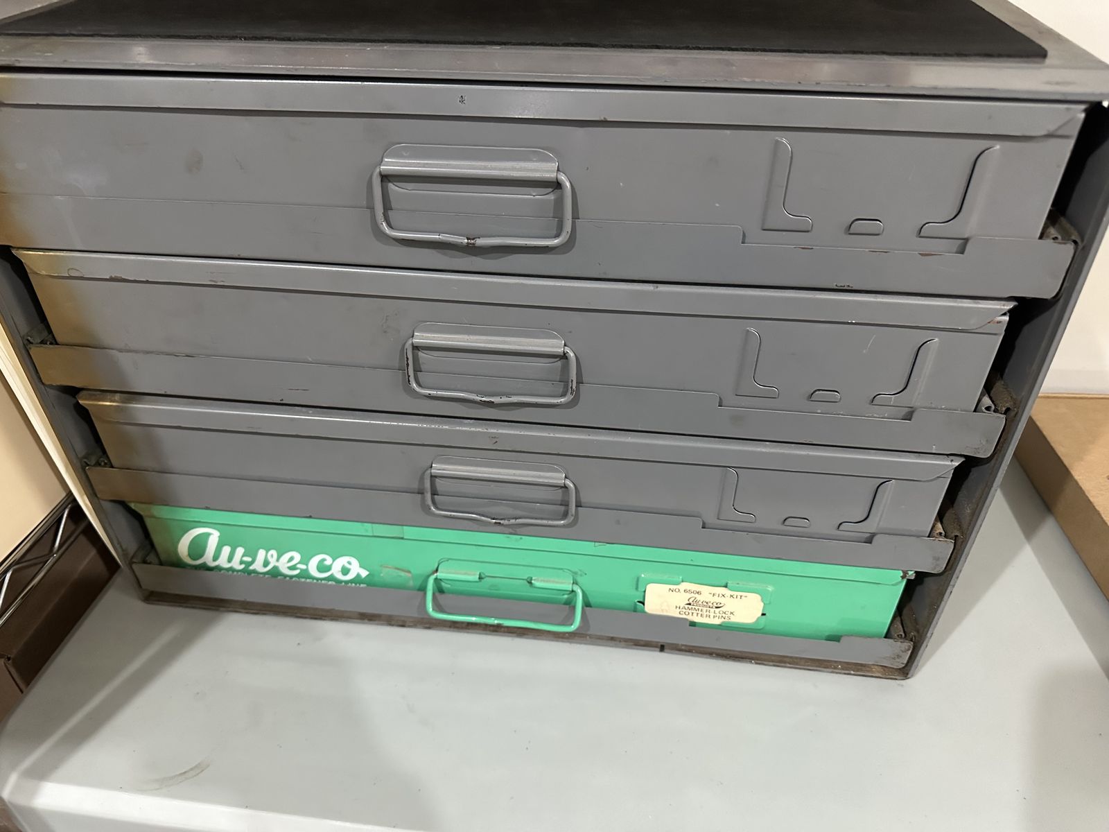 Metal 24 Hole Storage Tray/Cabinet for nuts and bolts.