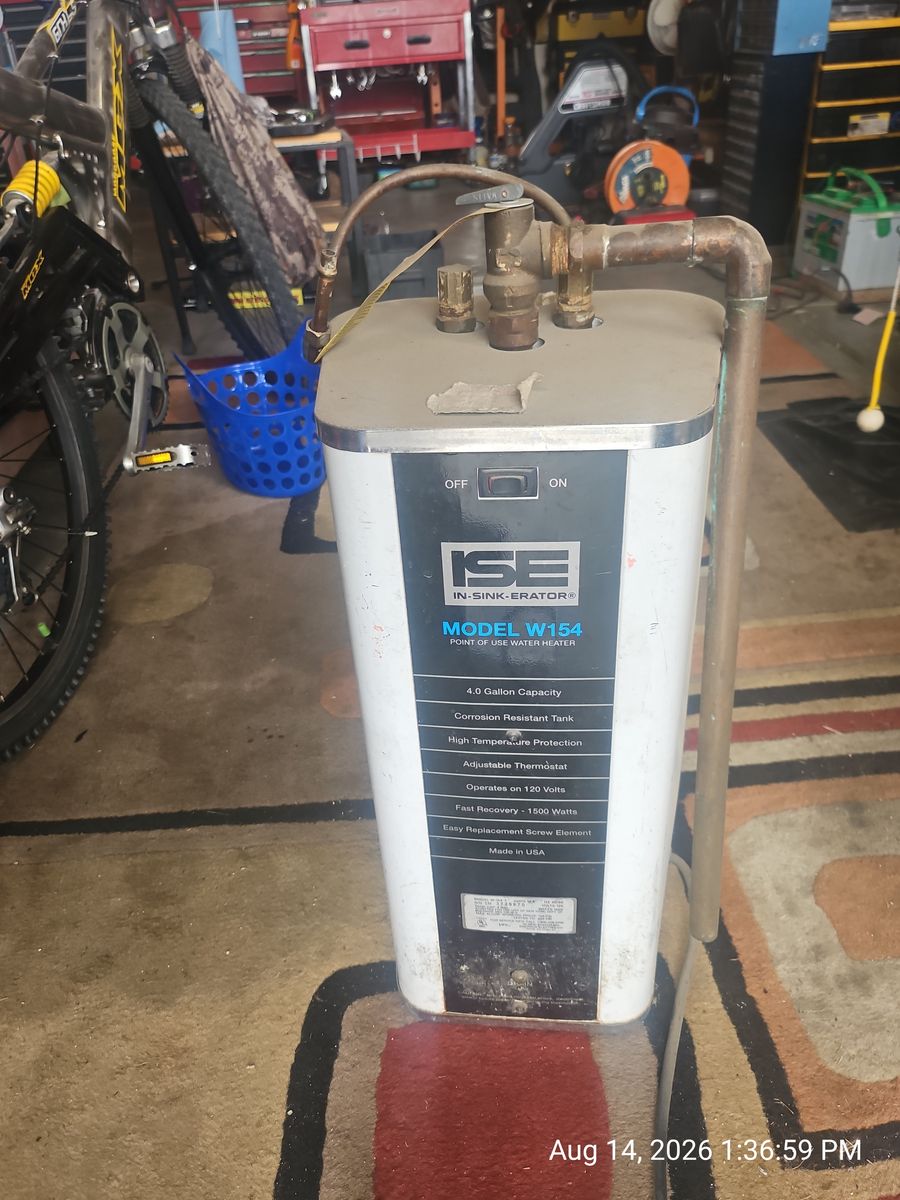 In-Sink-Erator Model W154 Point of Use Water Heater 4.0 Gallon - Electric 120V