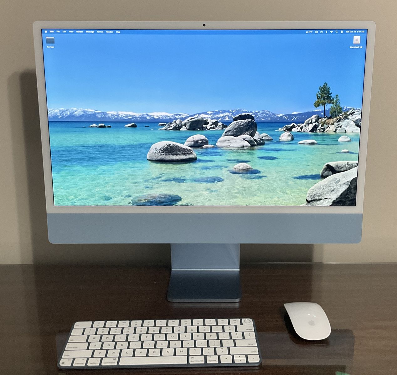 Blue Apple iMac M1 (4 ports)