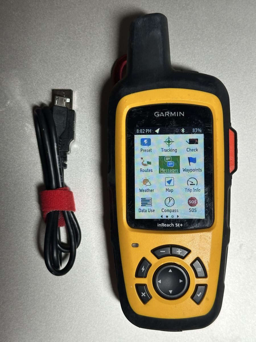 Garmin inReach SE+ Satellite Communicator GPS Navigation Handheld Device w/ Charging Cable