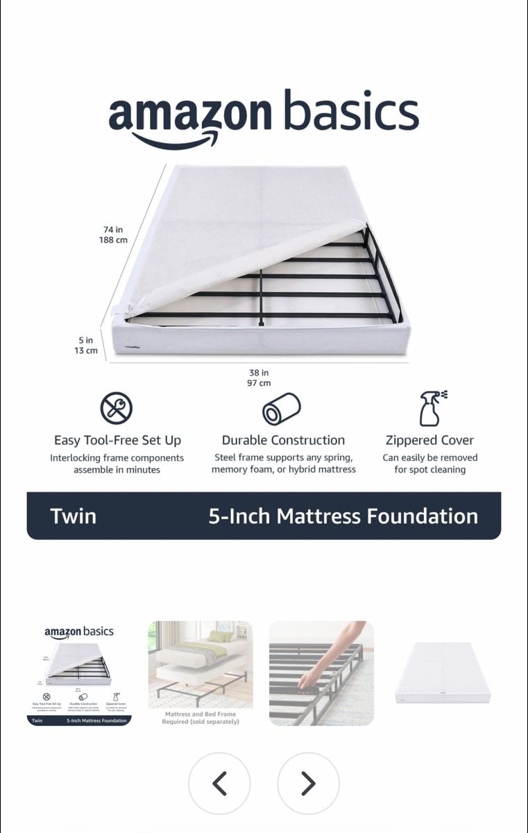Amazon basics twin metal box spring