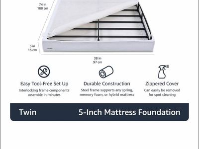 Amazon basics twin metal box spring