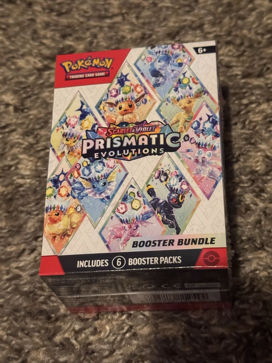 Pokemon Scarlet & Violet Prismatic Evolutions Booster Bundle (6 Packs) - Factory Sealed TCG