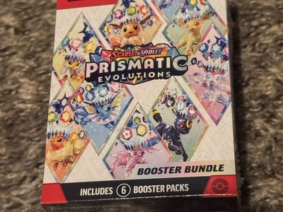 Pokemon Scarlet & Violet Prismatic Evolutions Booster Bundle (6 Packs) - Factory Sealed TCG