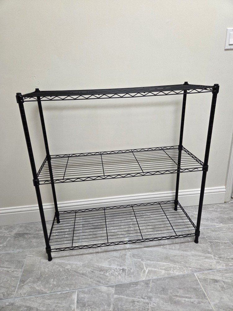 3 Tier black wire shelf