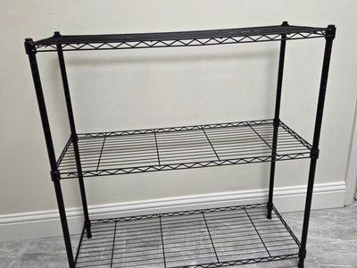 3 Tier black wire shelf