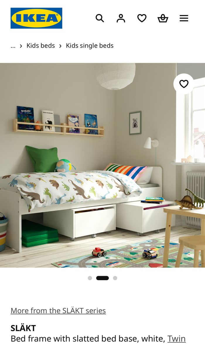 IKEA SLÄKT Twin Bed + 3 Storage Drawers $250