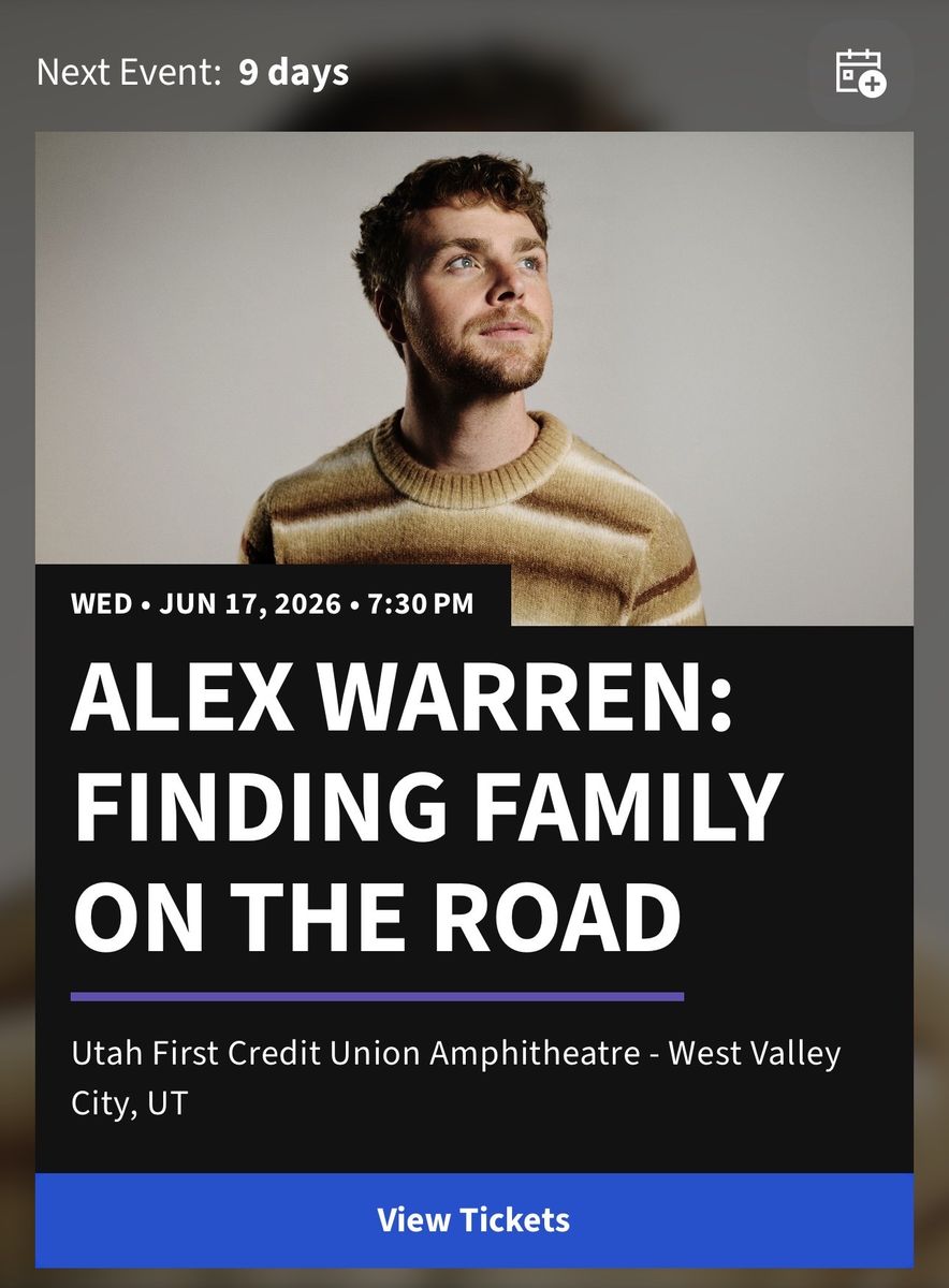 2 Alex Warren Lawn plus chair rental tickets