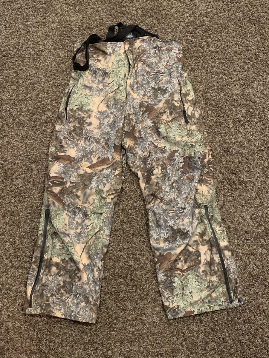 Kings Desert Shadow Camo Hunting Bib Pants with Suspenders Used
