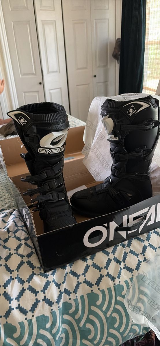 O'NEAL RIDER Motocross Boots Black - Men's US Size 8/41 Eu. ATV/Trail Riding Footwear