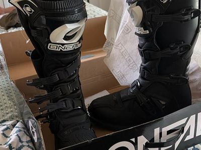 O'NEAL RIDER Motocross Boots Black - Men's US Size 8/41 Eu. ATV/Trail Riding Footwear