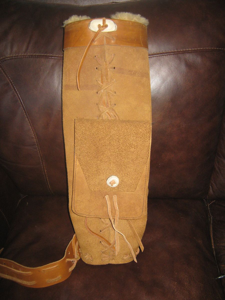 Traditional Arrow Back Quiver and Traditional Arrows