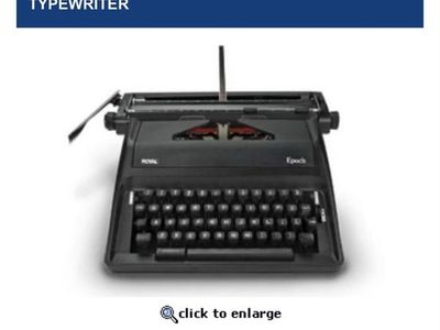 Royal Epoch Portable Manual Typewriter - Classic Black, Full-Size Keyboard, Lightweight ABS Housing
