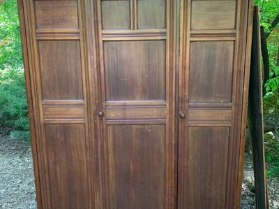 Turn of the Century Three-Door Armoire Wardrobe Closet (Breaks down)
