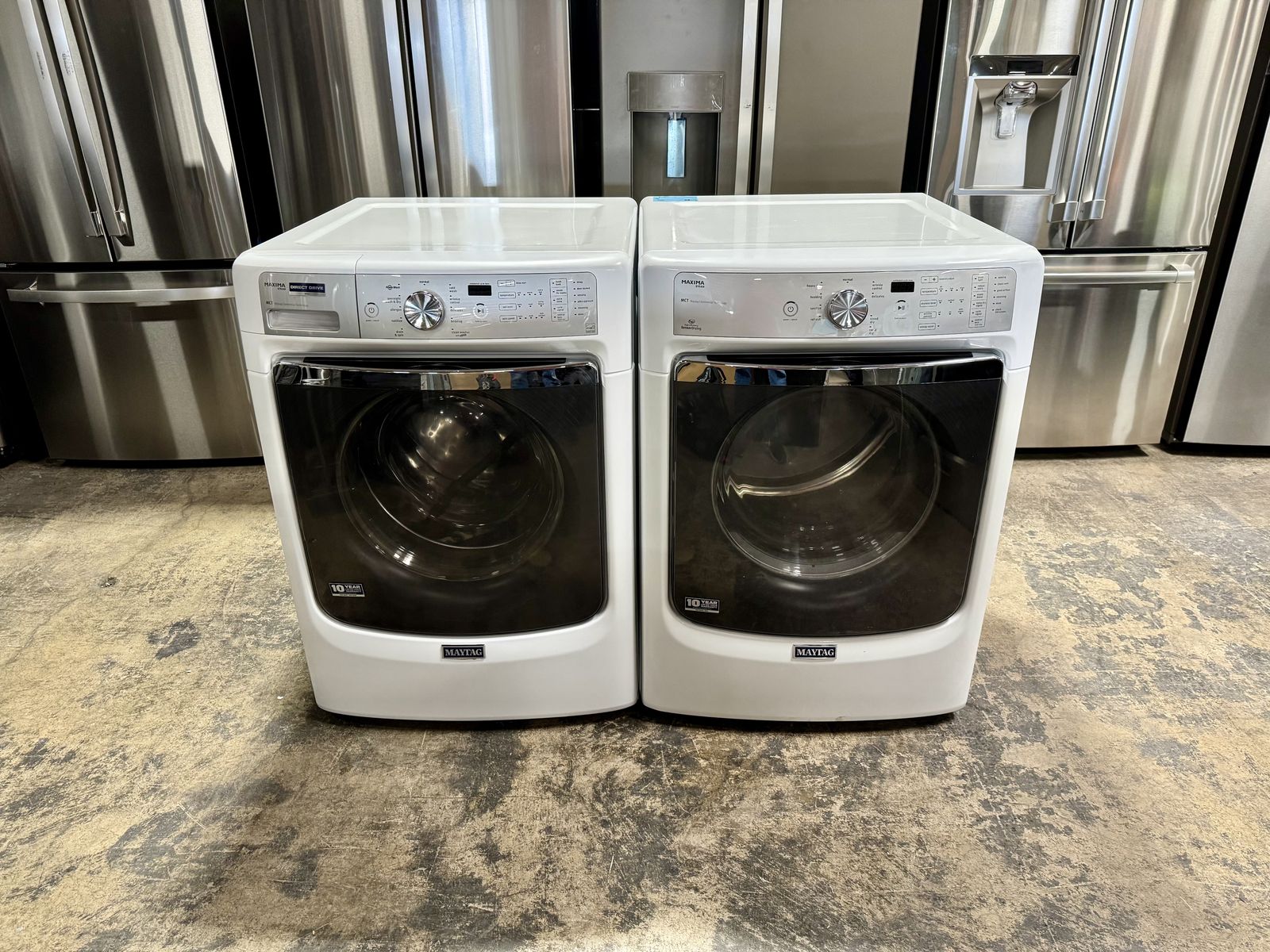 MAYTAG WASHER AND DRYER SET WITH WARRANTY