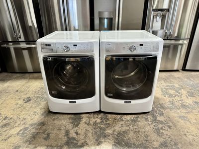 MAYTAG WASHER AND DRYER SET WITH WARRANTY