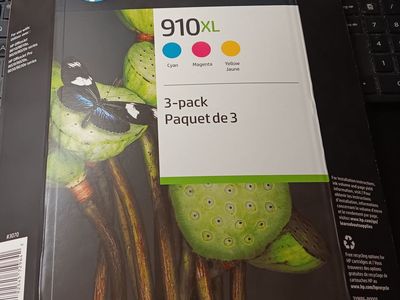New, Unused High Yield Ink Cartridges for HP Inkjet Printer