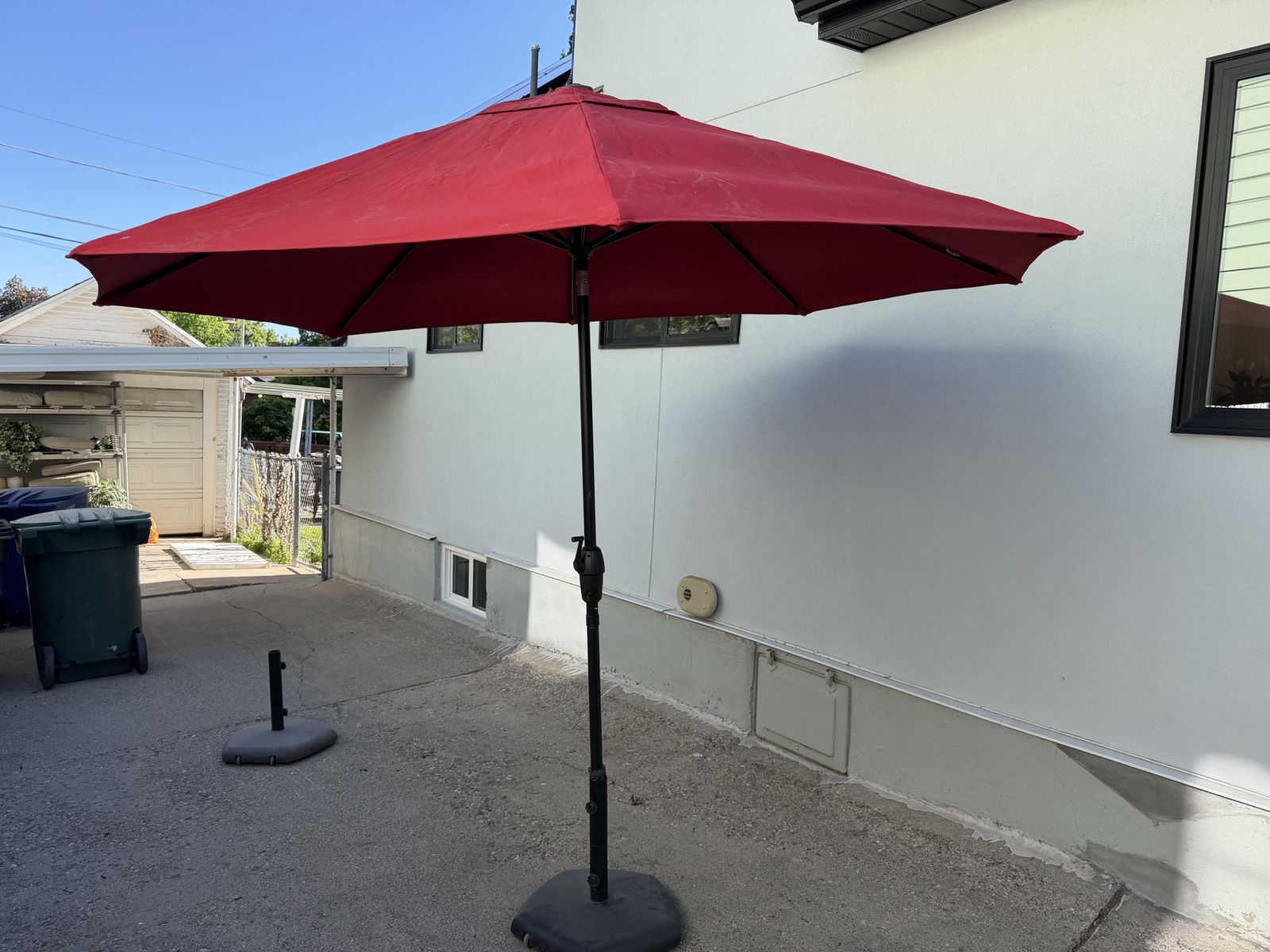 Tilting Patio umbrella. Base stand not included.