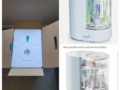 GROWNSY Automatic Baby Bottle Washer, Sterilizer & Dryer - Double-Layered, Effortless Cleaning