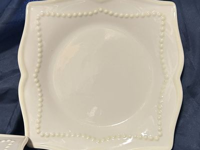 NEW Princess House Pavilion Set of Three Salad/ Dessert/ Sandwich Plates Never Used.