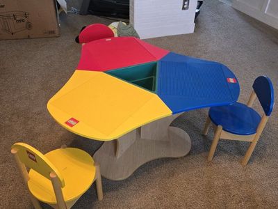 LEGO DUPLO Creative Play Table & 3 Chairs - Multicolor Kids Activity Set w/ Storage Bin