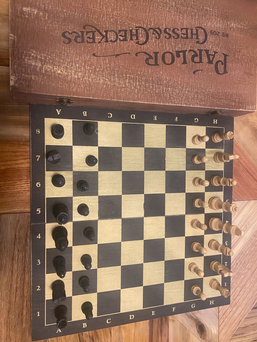 Classic Parlor chess/checker set