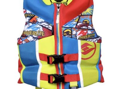 Hyperlite Child Life Vest - Vibrant Comic Book Print, USCG Approved 30-50lbs