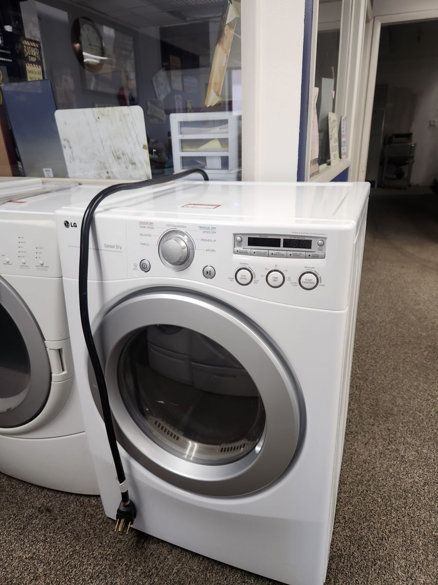 LG Sensor Dry Electric Dryer White Front Load