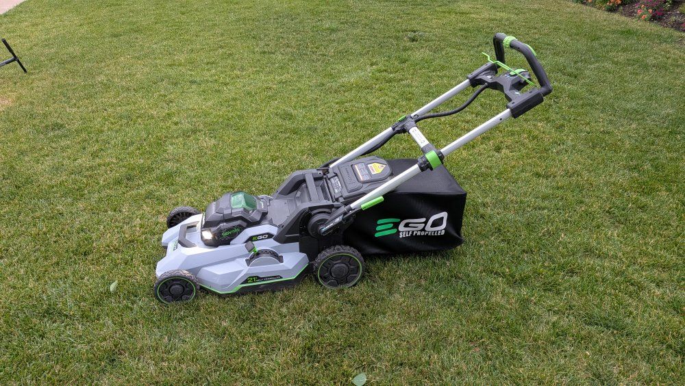 Ego brushless mower and batteries
