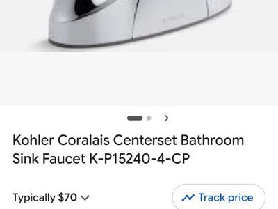Kohler Coralais K-P15240-4-CP Centerset Bathroom Sink Faucet, Chrome Finish