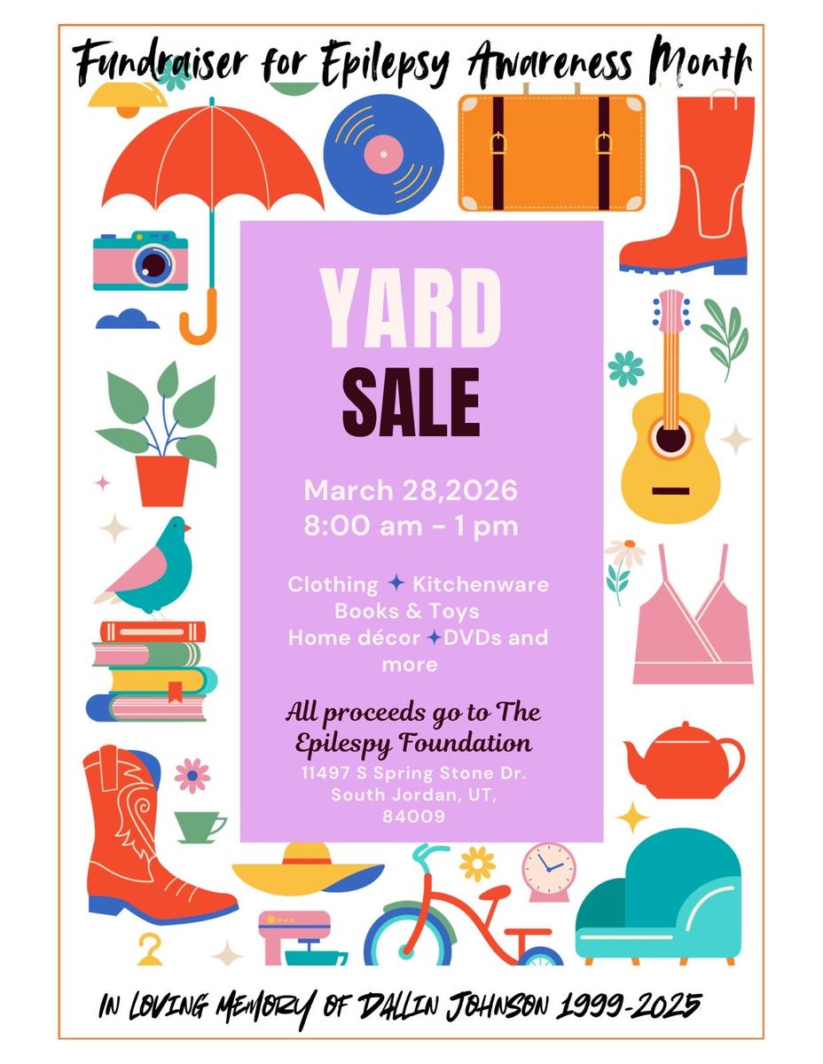 Epilepsy Awareness Fundraiser Yard Sale