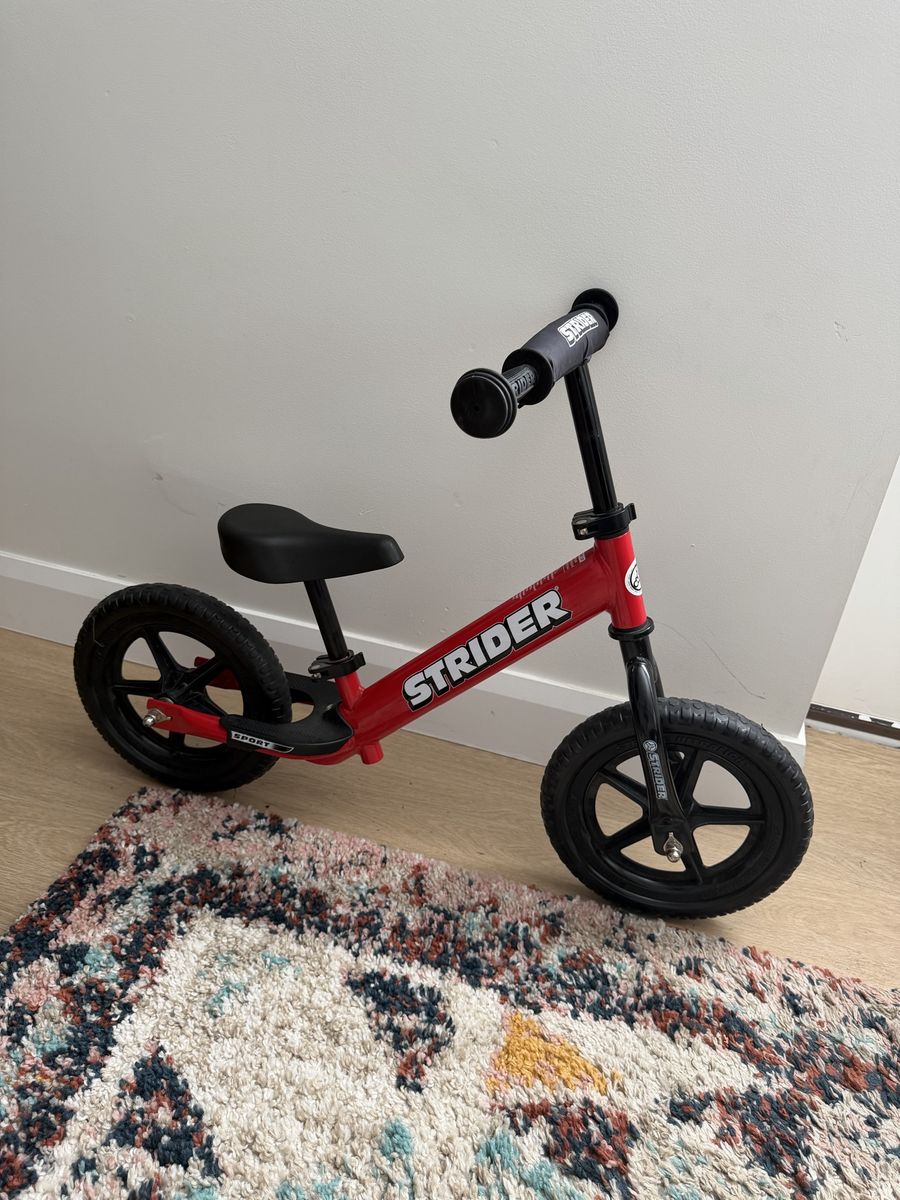 Very Clean Red Strider Balance Bike 12”