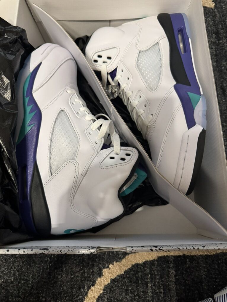 Nike Air Jordan 5's Grapes new Size 9.5