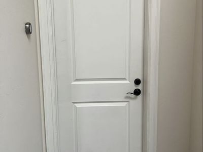 15 White Interior Doors w/ Black Handle - Arched Panel Design, Pre-Hung