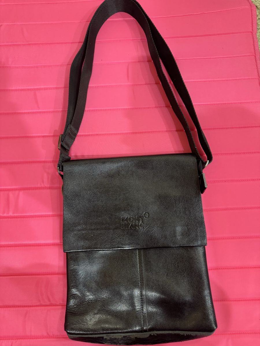 Men Mont Blanc medium leather bag