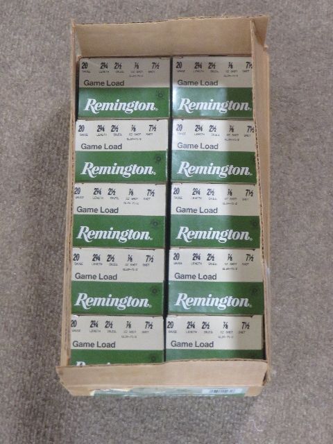 FULL CASE OF 10 BOXES (250 ROUNDS) OF FEDERAL 20 GAUGE 2 3/4" - 78 OUNCES OF 7 1/2 SHOT