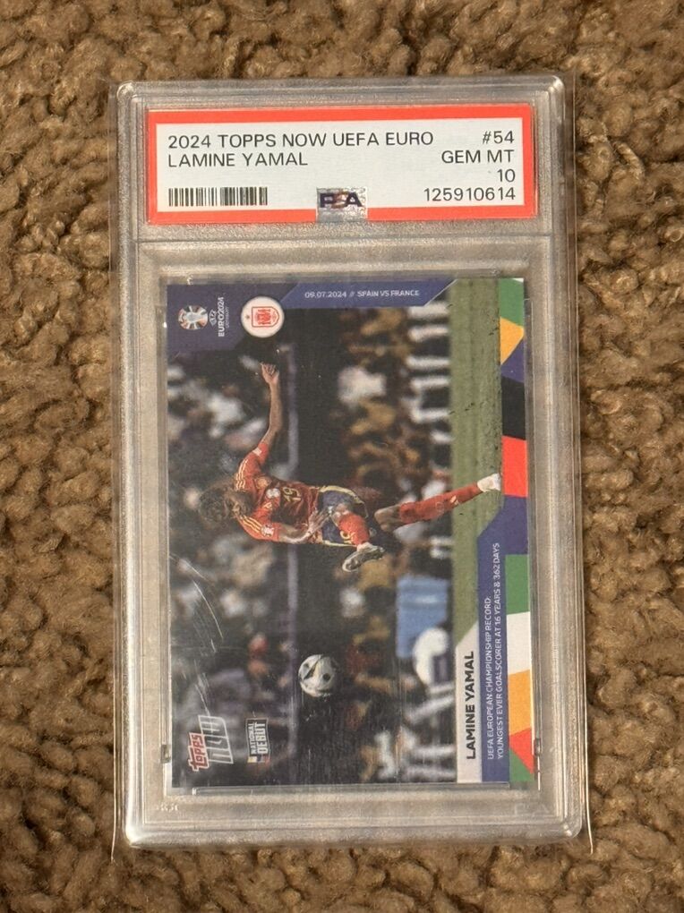 2024 Topps Now UEFA Euro Lamine Yamal #54 PSA 10