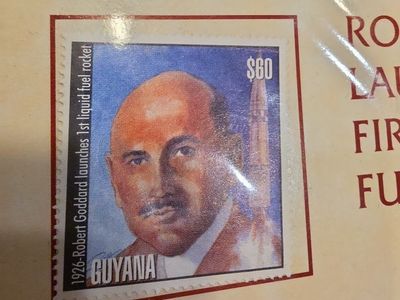 1926 S Peace Dollar San Francisco Mint Coin & Guyana Robert Goddard Stamp Collector Set